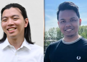 Amir Hadi (kanan) dan Dobby Chew ditahan di bawah Seksyen 4(1) Akta Pencegahan Pengubahan Wang Haram (AMLA) pada Selasa.