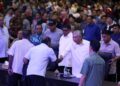 AHMAD Zahid Hamidi bersama Ketua Menteri Melaka, Datuk Seri Ab. Rauf Yusoh pada Musyawarah Nasional Membongkar Polemik Tanah Melayu di MITC, Ayer Keroh, Melaka semalam. – MINGGUAN/AMRAN MULUP