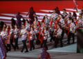 KONTINJEN Malaysia berarak masuk ke dalam stadium ketika Upacara Pembukaan Sukan Asia Aichi-Nagoya 2026 di Stadium Paloma Mizuho, semalam.-AFP
