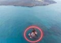 PULAU baharu terbentuk selepas letusan Anak Krakatua. - Ist