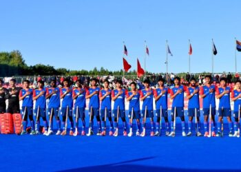 SKUAD Young Tigers yang berjaya mendapatkan slot ke Piala Dunia Remaja 2027 dan akan menentang India dalam separuh akhir Piala Remaja Asia 2026 di Moqi, China, hari ini. - IHSAN JUNIOR ASIA CUP