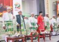 ABDUL Hadi Awang dan Asyraf Wajdi Dusuki dalam Majlis Perasmian Muktamar Tahunan Pas Kali Ke-72 di Pusat Tarbiah Islamiah Kelantan (Putik), Pengkalan Chepa, Kelantan semalam.