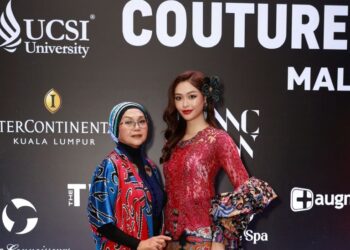 YANI Bakhtiar bersama Ratu Cantik Malaysia 2024, Sandra Lim semasa Couture Fashion Week Malaysia 2026, di Kuala Lumpur baru-baru ini.
