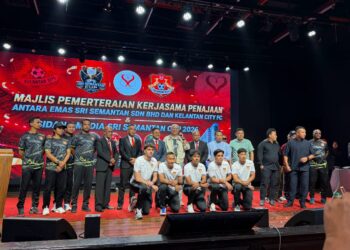 MAJLIS Memeterai kerjasama penajaan antara KESS dan Kelantan City FC.