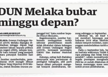 LAPORAN Utusan Malaysia pada 18 September lalu.