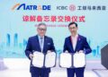 ABU Bakar Yusof (kiri) semasa sesi pertukaran MoU antara Matrade dan ICBC Malaysia pada Ekspo Perdagangan Digital Global (GDTE) ke-5 yang berlangsung di Pavilion Malaysia.