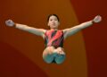 PENERJUN negara, Ong Ker Ying beraksi dalam acara final terjun 1 meter wanita pada Sukan Asia 2026 di Pusat Akuatik Tokyo, hari ini. - AFP
