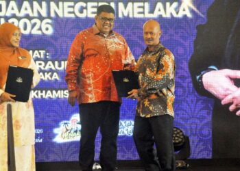AB Rauf Yusof dalam Majlis Penghargaan Pesara Pentadbiran Kerajaan Negeri Melaka Tahun 2026 di Banda Hilir.