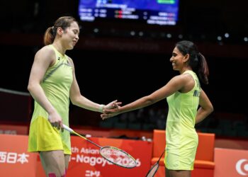 BEREGU wanita No. 5 dunia, Pearly Tan-M. Thinaah mara ke separuh akhir Sukan Asia 2026.-IHSAN MSN