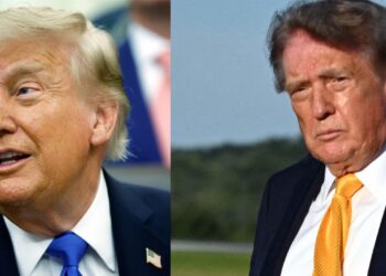 DONALD Trump memiliki rambut lebih gelap (kanan) berbanding sebelum ini. - AFP