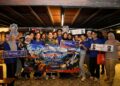 ABDUL Hadi Che Man (tengah) bersama peserta media Program Lawatan Media Cuti-Cuti Malaysia Surreal Experiences Perlis di Makwa Pizzeria, Kampung Utan Kandis, Perlis.