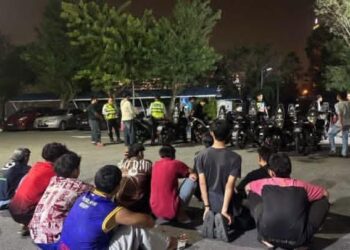Op Bersepadu Samseng Jalanan oleh IPD Putrajaya di Lebuh Sentosa, Putrajaya. - GAMBAR IPD PUTRAJAYA