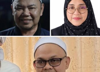 SOLAHUDIN AZMI (kiri), HUSNA HASHIM (kanan) dan YUSSAINE YAHYA