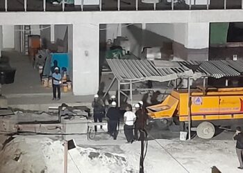 SEORANG pekerja warga Myanmar maut selepas dipercayai terjatuh dari tingkat 25 di sebuah kawasan tapak pembinaan kondominium di Lorong Perak, Jelutong, petang semalam.-GAMBAR/MEDIA SOSIAL