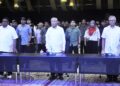 AHMAD Zahid Hamidi bersama Ketua Menteri Melaka, Datuk Seri Ab. Rauf Yusoh pada Musyawarah Nasional Membongkar Polemik Tanah Melayu di MITC, Ayer Keroh, Melaka hari ini. - UTUSAN/AMRAN MULUP