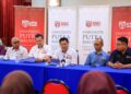 PROF. Dr. Arifin Abdu (tengah), bercakap kepada pemberita pada sidang akhbar mengenai kemasukan pelajar baharu sesi akademik 2026/2027 di UPM, Serdang hari ini