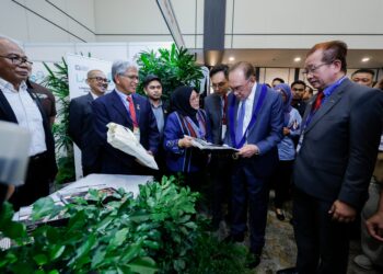 Perdana Menteri, Datuk Seri Anwar Ibrahim melawat reruai pada Majlis Perasmian Malaysia Professional Day, di KLGCC, di sini hari ini. Foto: SHIDDIEQIIN ZON