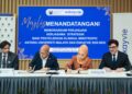 Majlis pemeteraian kerjasama penyelidikan antara Eskayvie Sdn. Bhd. dan Universiti Malaya di Kuala Lumpur.
