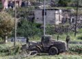SEBUAH jentolak Israel mencabut pokok zaitun di Tebing Barat. - AFP