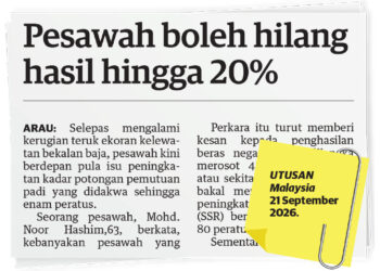 LAPORAN Utusan Malaysia 21 September lalu.
