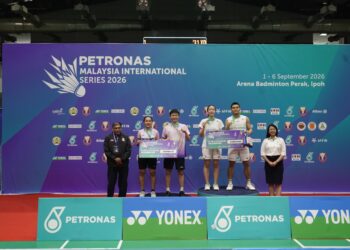IRFAN Shazmir-Genevie Lim muncul juara beregu campuran selepas menewaskan gandingan Lau Yi Sheng-Yap Rui Chen 21-18, 21-15.