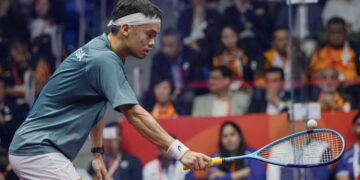 Ng Eain Yow menjadi atlet pertama di dunia menempah tiket Sukan Olimpik 2028 di Los Angeles selepas memenangi pingat emas pada Sukan Asia Aichi-Nagoya 2028 di Nagoya, Jepun, hari ini. - BERNAMA