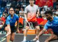 Ameeshanraj-Rachel mara ke separuh akhir selepas menewaskan pasangan Korea Selatan, Oh Seo Jin-Heo Ming Yeong di peringkat lapan terbaik Sukan Asia Aichi-Nagoya 2026 di Nagoya, Jepun, hari ini. - IHSAN WSF