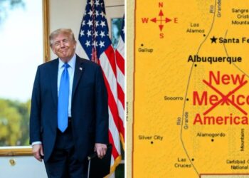 DONALD TRUMP mahu menukar nama New Mexico kepada New America. - Truth Social/Rumah Putih