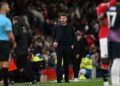 REAKSI Michael Carrick selepas Machester United terikat 1-1 dengan Tottenham dalam aksi EPL.-AFP