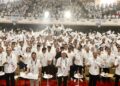 Ketua Menteri merangkap Pengerusi Gabungan Rakyat Sabah (GRS), Datuk Seri Hajiji Noor bergambar bersama para pemimpin dan peserta Konvensyen GRS 2026 di Dewan Tun Mustapha, Kudat - ihsan GRS