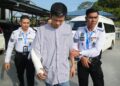 YAP Kian Wai dibawa ke Mahkamah Majistret Kuala Pilah hari ini bagi berdepan pertuduhan memandu di bawah pengaruh dadah baru-baru ini.--UTUSAN/MOHD. SHAHJEHAN MAAMIN.