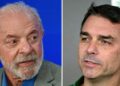 LULA (kiri) dan Flavio Bolsonaro. - AFP