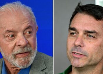 LULA (kiri) dan Flavio Bolsonaro. - AFP