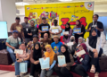 PEMENANG Doodle Battle ANIFEST bergambar bersama penganjur Festival Seni Kreatif dan TVET Malaysia, ANIFEST-X, edisi ke-10 di KL Gateway Mall, Bangsar South, Kerinchi, Kuala Lumpur, semalam.