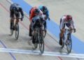 Azizulhasni Awang (dua dari kanan) beraksi dalam final keirin Sukan Asia Aichi-Nagoya 2026 di Shizuoka, Jepun. - BERNAMA