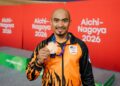 Azizulhasni Awang meraih pingat gangsa dalam acara pecut individu lelaki di Velodrom Izu, Shizouka, Jepun, semalam. - IHSAN ARENAMALAYSIA.ASIA