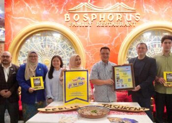 Tuanku Syed Faizuddin Putra Jamalullail melancarkan Promosi Masakan Perlis di Bosphorus Family Restaurant, Qorasaroy Street, Almazar District, Tashkent, Uzbekistan. IHSAN/YTSP Perlis