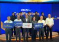ALBERN Murty (dua kiri) dan Azlinda Azman (tigakanan) bersama wakil Universiti Tenaga Nasional (UNITEN) pada pelancaran majlis CD:nxt di Petaling Jaya, hari ini.