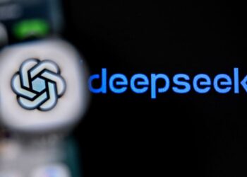 LOGO DeepSeek pada skrin komputer riba. - AFP