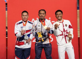 PELUMBA Berbasikal trek para negara, Zuhairie Ahmad Tarmizi menyumbang emas pertama buat kontinjen Malaysia pada Sukan Para Asia Aichi-Nagoya 2026, hari ini.-IHSAN MSN