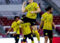PENYERANG Harimau Malaya, Fergus Tierney meraikan jaringan ketika berdepan Vietnam pada penentuan tempat 3/4 Piala ASEAN FIFA di Stadium Gelora Bung Karno (GBK), hari ini.-IHSAN Malaysia NT