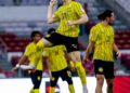 PENYERANG Harimau Malaya, Fergus Tierney meraikan jaringan ketika berdepan Vietnam pada penentuan tempat 3/4 Piala ASEAN FIFA di Stadium Gelora Bung Karno (GBK), hari ini.-IHSAN Malaysia NT