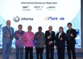 S. Jai Shankar (tengah) dan Rungphech Chitanuwat (dua dari kanan) bergambar semasa sidang media Minggu Penjagaan Kesihatan Antarabangsa (IHW) 2027 di Pusat Pameran dan Perdagangan Antarabangsa Malaysia (MITEC), hari ini.