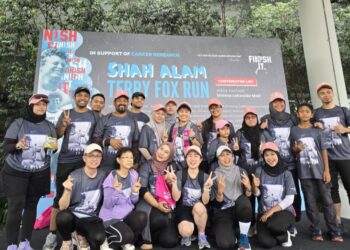SEBAHAGIAN peserta Terry Fox Run Shah
Alam 2026 di Elmina Lakeside Mall, Shah Alam, Selangor, baru-baru ini.