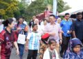 TUANKU Syed Faizuddin Putra Jamalullail berkenan berangkat pada majlis perasmian sambutan hari kanak-kanak peringkat negeri ini di Kompleks STAR, Universiti Teknologi MARA (UiTM) cawangan Perlis.-UTUSAN