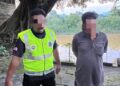 SUSPEK yang masuk ke Malaysia dengan memotong kawat berduri di pangkalan haram Azizah, Rantau Panjang, Kelantan ditahan anggota PGA semalam.