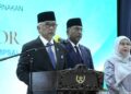 AL-SULTAN Abdullah Ri’ayatuddin Al-Mustafa Billah Shah bertitah pada Majlis Pemasyhuran Dewan Tuanku Canselor UMPSA Pekan di Pekan, Pahang.