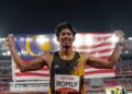 Abdul Latif Romly memenangi pingat emas dalam acara lompat jauh Sukan Para Asia Aichi-Nagoya 2026, kelmarin walaupun gagal memperbaharui rekod temasya. - IHSAN MSN