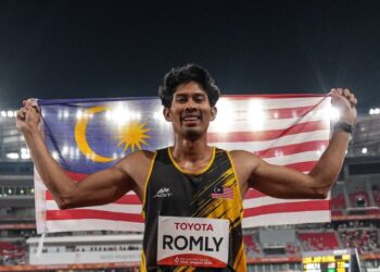 Abdul Latif Romly memenangi pingat emas dalam acara lompat jauh Sukan Para Asia Aichi-Nagoya 2026, kelmarin walaupun gagal memperbaharui rekod temasya. - IHSAN MSN