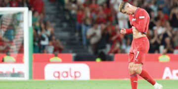 RONALDO sepatutnya menjalani latihan bersama rakan sepasukannya di Stadium Parken, Copenhagen pada Rabu, namun meninggalkan kem secara mengejut sejurus selepas sidang akhbar Jesus. - AFP